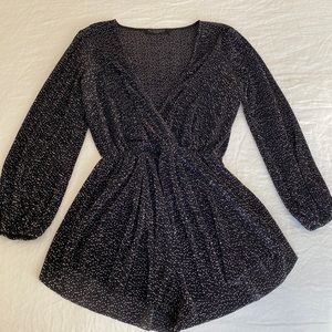 Black and white romper